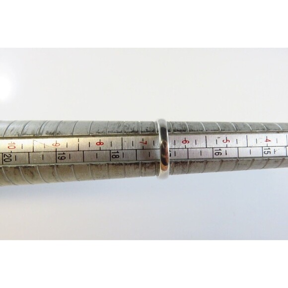 Petite Orange Amber Band Ring Sterling Stackable Ring Style Setting Sz 6.5 - Picture 6 of 6